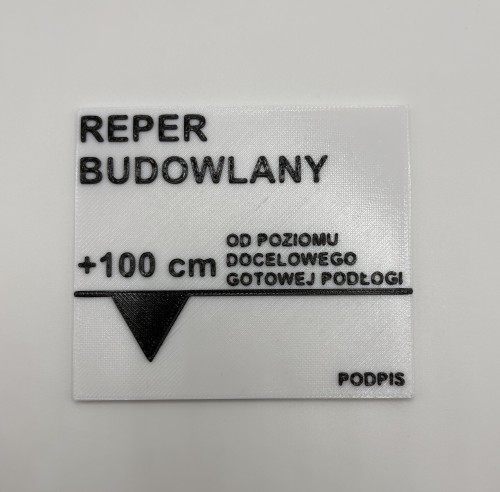 Reper budowlany 80 x 70 mm