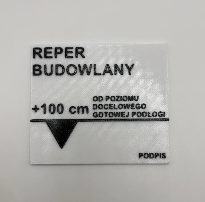 Construction Datum Marker / Benchmark Plate 80 x 70 x 3 mm
