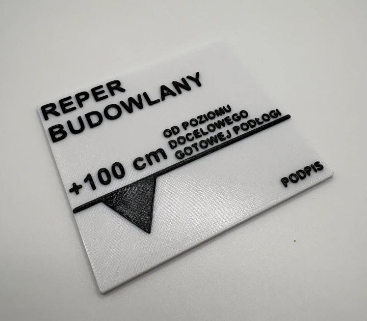 Reper budowlany 80 x 70 mm